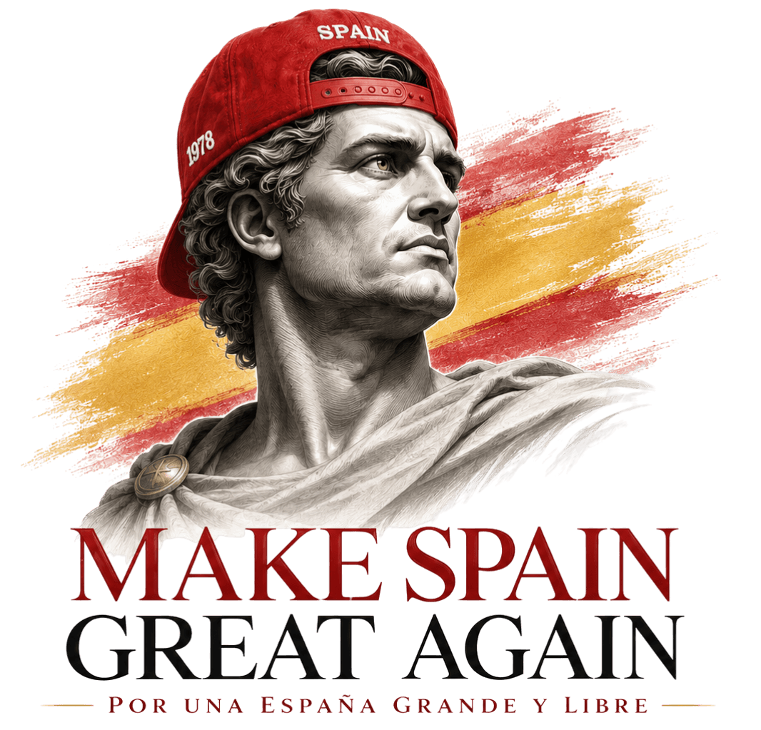 MSGA: busto clásico con gorra roja y bandera de España
